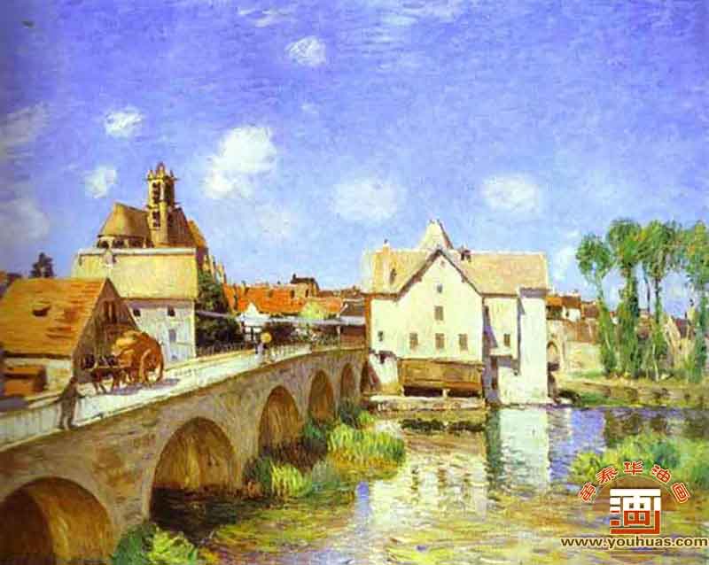 ĪThe Bridge at Moret_׵¡˹Rͮ(hu)Ʒp